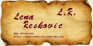 Lena Resković vizit kartica